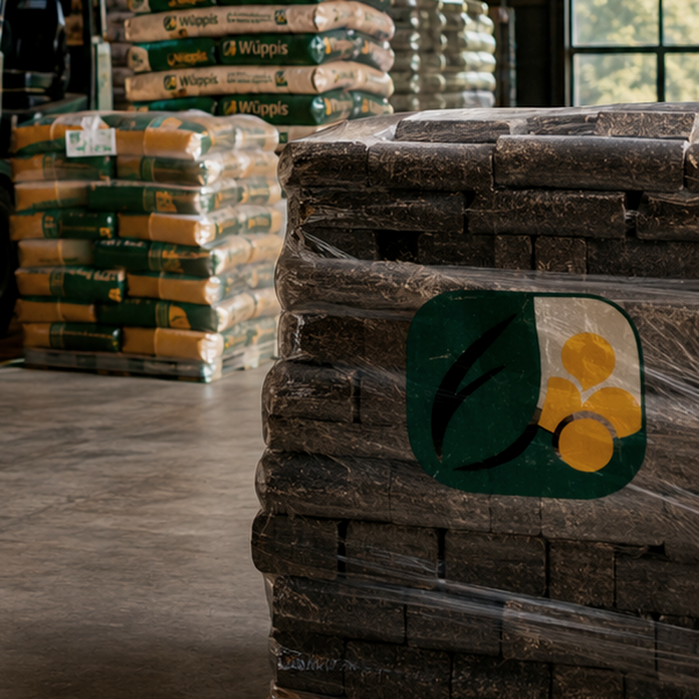 Kohle und Braunkohlebriketts
